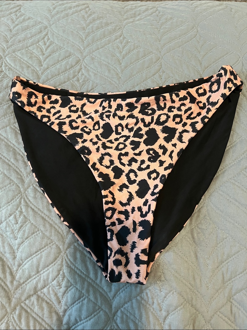 Beach Riot Chelsea Leopard Print Bikini Bottom M